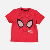 Camiseta De Spiderman Estampada Roja Para Niño De 2t A 5t