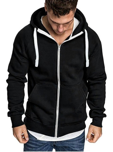 Campera Hoodie Slim Fit Buzo Canguro S Al Xxl 