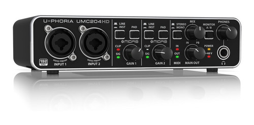 Interface De Audio Umc204hd Behringer Umc204 Hd + Nf !