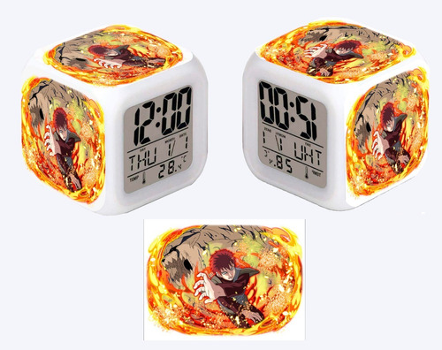 Reloj Despertador Multiluces  Naruto, Variados Diseños
