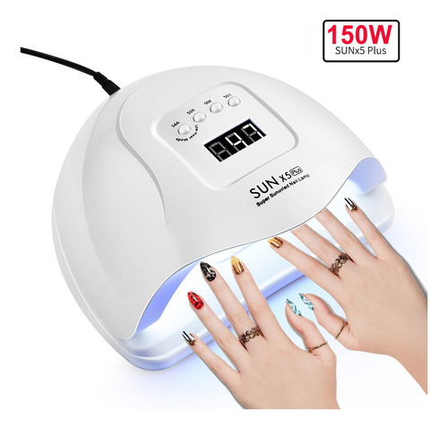 Uñas Lámpara Led Uv Manicura 150w Secador De Uñas Gel Esm