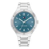 Reloj Tommy Hilfiger Para Mujer De Acero 1782475 Ss Color De La Malla Plateado Color Del Bisel Plateado Color Del Fondo Gris Azulado