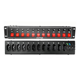 Mesa Controle Chaveadora 12 Tomadas 10a Bivolt Indicador Led