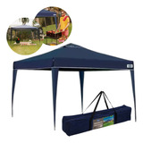 Gazebo Mor Sanfonado 3x3 Metros Tenda Praia Dobrável azul