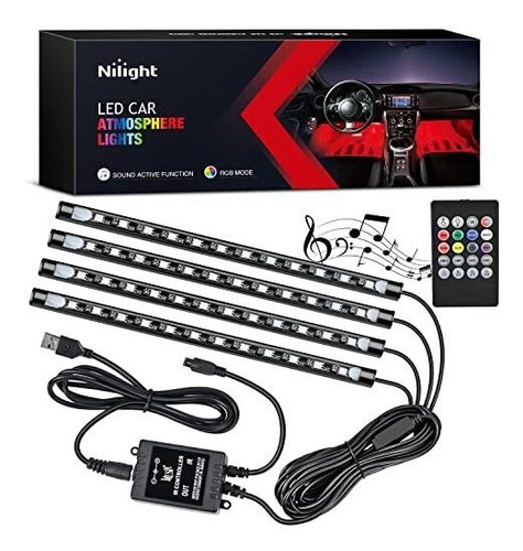 Luces Led Para Coche Con Música Y Control Remoto