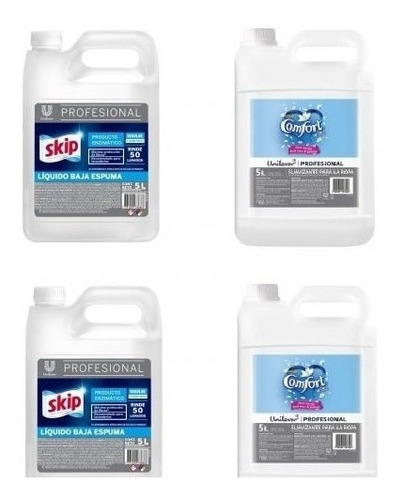 Skip Jabón Liquido X 5 Lt (2 U) + Comfort  X 5 Lt (2 U)