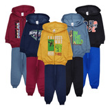 8 Roupa Moletom Infantil Inverno Menino 4 Jaquetas+ 4 Calças