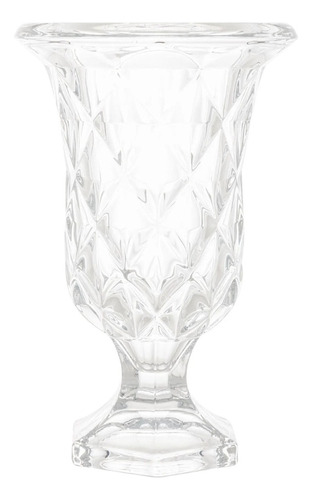 Vaso De Vidro Diamond Decoracao Enfeite Sala Mesa 15x24 Lyor