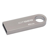 Memoria Usb Kingston Datatraveler Se9 Dtse9 8gb 2.0 Plateado