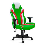 Cadeira Gamer Giratória Relax 5033 Braços 8317 Cor Verde