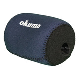 Capa Para Carretilha Perfil Alto Neoprene Okuma - Ars3 Cor Azul/preto