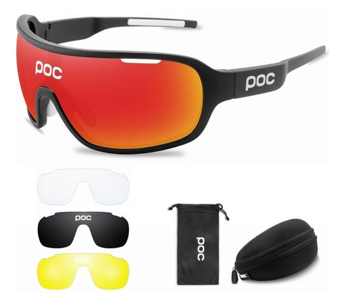 Wqw Gafas Ciclista Bicicleta Mtb 4 Lentes + Soporte For El