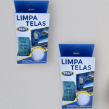 Limpa Telas 120ml Pano Flanela Microfibra Remove Oleosidade