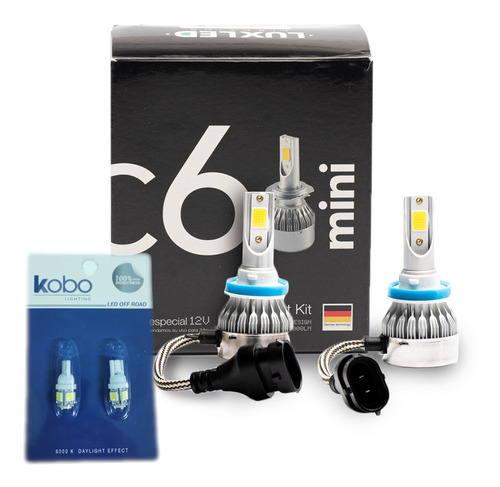 Kit Cree Led C6 Mini Sin Cooler Compacto! + 2 T10 Regalo