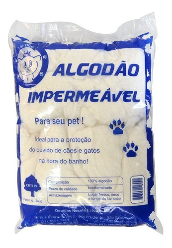 Algodão Hidrófobo Impermeável - 500g Pet Banho Algodão 100%