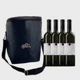 Bolsa Porta Vinho Termico 4 Garrafas Personalizado - 50 Pçs