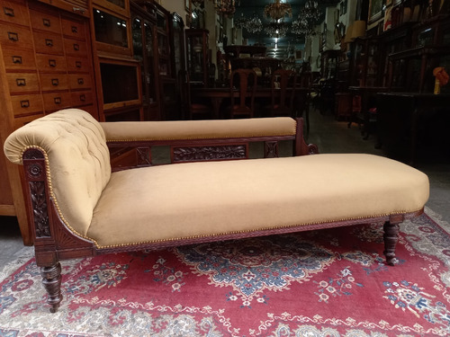 Manyantiques - Antiguo Chaise Logne Victoriano Circa 1880