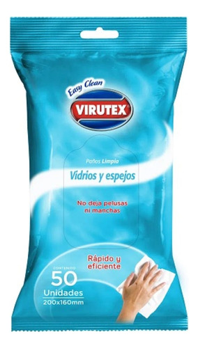 Toallas Limpiadoras Vidrio Y Espejo Pack 50 Virutex