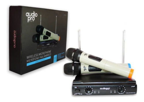 Kit De 2 Micrófonos Inalámbricos Karaoke Audiopro