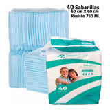 40 Protector De Cama Sabanilla. Muy Absorbentes 750 Ml