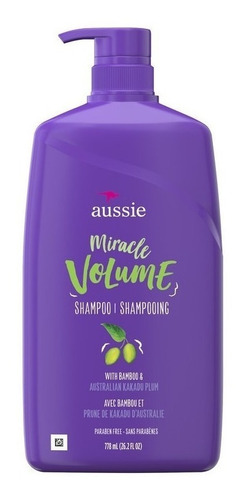 Aussie Miracle Volume Shampoo Sin Parabeno 774ml.