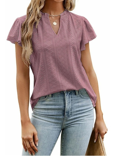 Blusa Bonitas Moda Casual Elegante Para Dama Cuello En V Top