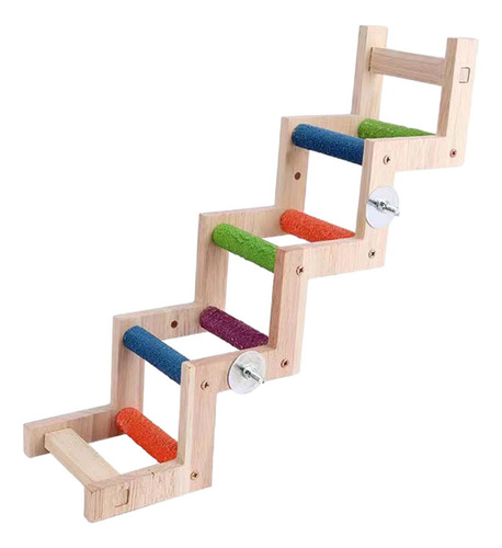 Escalera Para Loros, Percha, Puente De Estilo D 42cmx10cm