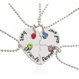 Collares Mejores Amigas Bff 4 Cuatro Amistad Colgante