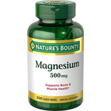 Suplemento Magnesio 500 Mg Nature's Bounty 200 Tabletas