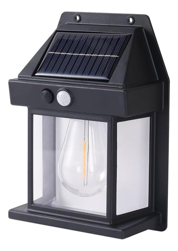 Farol Solar De Pared + Sensor Movimiento Luz Cálida Exterior