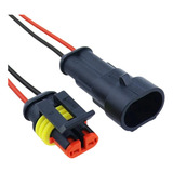 5 X Conector Automotivo Com Cabo - 2 Vias A Prova Dagua