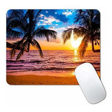 Imayondia Sunshine Beach Coast Sea Palm Trees Mouse Pad, Haw