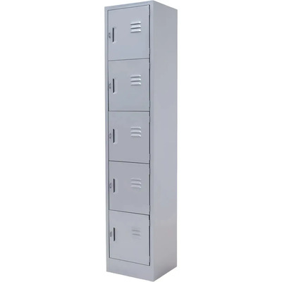 Muebles Metálicos Ramírez Locker De 5 Puertas Gris Claro | MercadoLibre