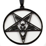 Dije Baphomet Talismán Sello Satanás Acero Inoxidable #108