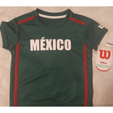 Playera Deportiva Wilson México Infantil Talla 3 Color Verde