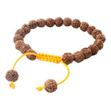 Mala Semillas De Rudraksha - Pulsera 24 Cuentas De Nepal Diámetro 7 Cm Largo 18 Cm