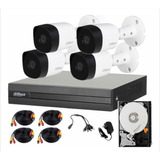 Kit De 4 Cámaras 1080p Dahua Dvr Alta Definición Disco 500gb