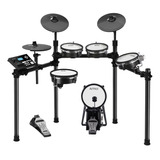 Amw Ed6x Bateria Eletrônica Com Pads Mesh Premium Dual Zone Pratos Dual Zone + Choke Modulo De Alto Nível E Entradas Para Expansão