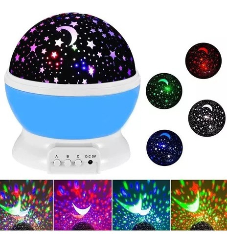 Proyector Lampara Luz Led Galaxia Estrellas Cielo Niños Bebé