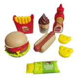 Juguetes Cocina Hamburguesa Hot Dog Papas Fritas Plastico