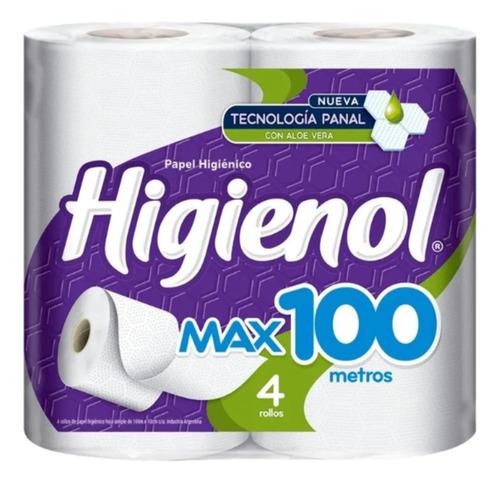 Papel Higienico Hoja Simple Max Panal 100mt X 4 Un.