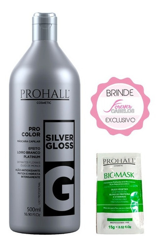 Matizador Silver Gloss Efeito Loiro Branco Platinado Prohall