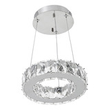 Pendente Redondo Com Led Cristal Transparente Casual E Decor