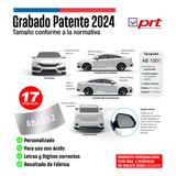 Pantillas Adhesivas Para Grabar Patentes En Vidrios Auto X12