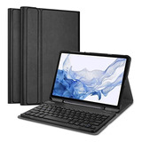 Funda Con Teclado Para Samsung Tab S7 + Fe S8 + Plus