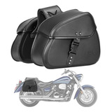 Alforjas Moto Chopper 16l Impermeables Piel Sintética Acceso