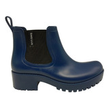 Botas Goma Lluvia Borcego Moda Mujer 1200dl