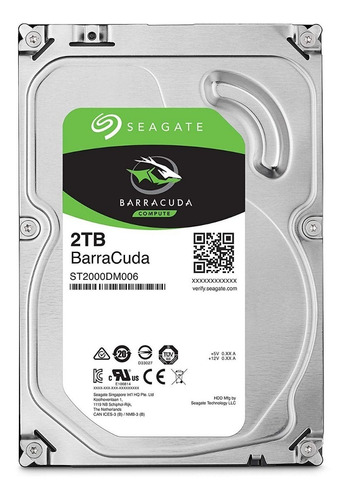 Disco Duro Interno Seagate Barracuda 3.5'', 2tb, 7200 Rpm