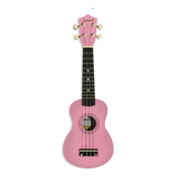 Ukelele Soprano Con Funda Color Rosa Leonard Uk5pk 