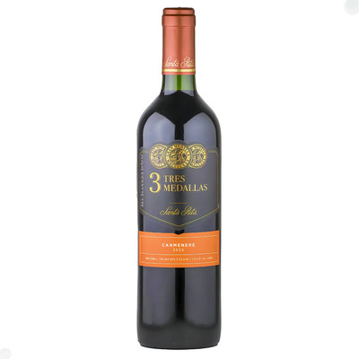 Vinho Chileno 3 Medallas Carmenere Santa Rita Tinto 750ml | MercadoLivre